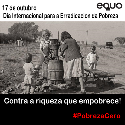 Imaxe conmemorativa de EQUO Galicia para o Día da Erradicación da Pobreza 2014